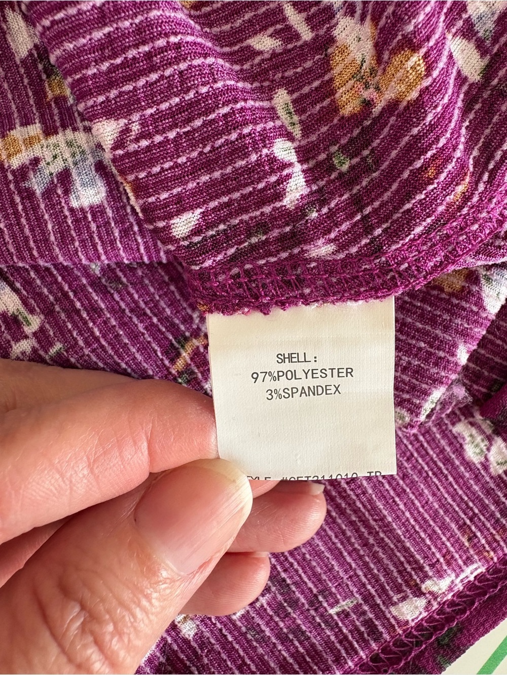 MELLODAY Anthropologie Plum Floral V-Neck Tunic 2X EUC Boho Romantic Feminine - Picture 5 of 8